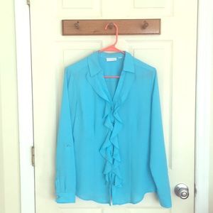 New York and Company Ruffles Blouse